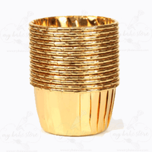 Gold shiny cupcake liners or muffin liners