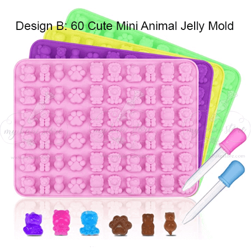 KITCHENATICS Small Animal Silicone Molds: Chocolate Molds for Mini Candy  Molds, Gummy, Jello, Silicone Molds for Kids, Adults & Animal Lover,  Nonstick