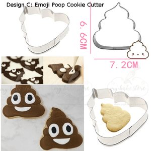 emoji poop face cookie cutter