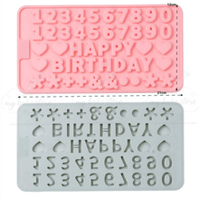 numbers and happy birthday alphabets mold
