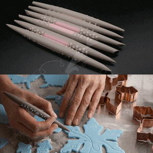 6 pcs of sugarpaste modelling tools to shape details of yr edible flowers