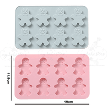 Gingerbread Man ice cube Silicone Mold-size