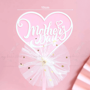 Mother's Day pink cake topper