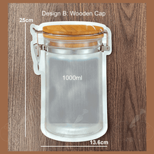 Jar sealer bag with a wooden cap for 1000ml