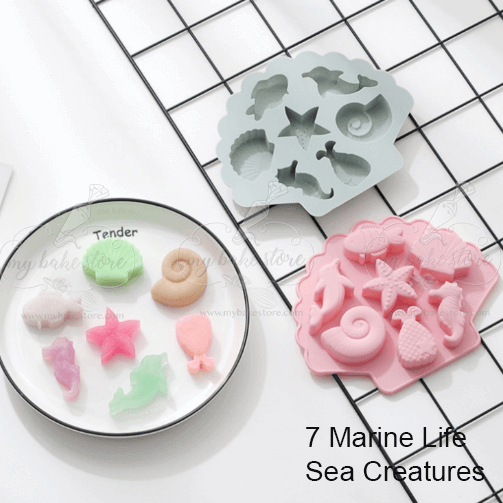Gummy Candy Silicone Molds, Ocean Animal Jello Mold 2 Set With Dropper Non  Stick Food Grade Silicone Animals Chocolate Molds-party& Diy Crafts For Har