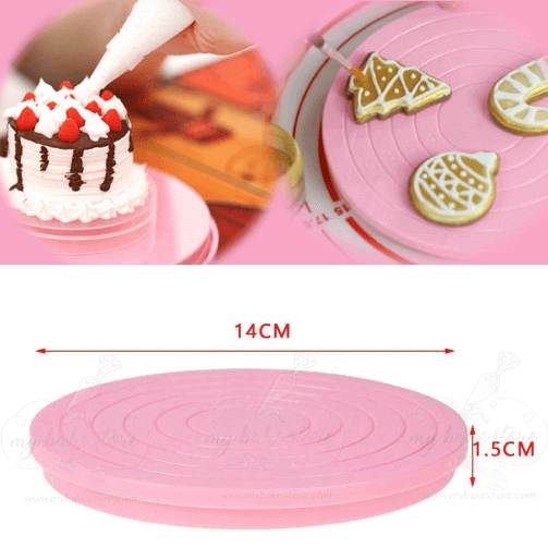 14cm Plastic Cake Plate Cake Decorating Rotating Turntable Display
