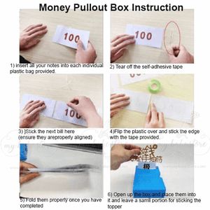 Pullout Money box for cake, hidden money secret box