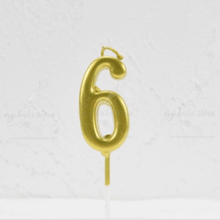 number 6 birthday candle