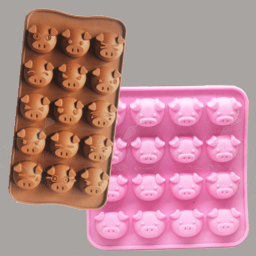 Piglet head Jelly Agar Agar Silicone Mold