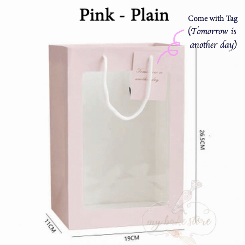 Pink gift bag sweet wrapping bag