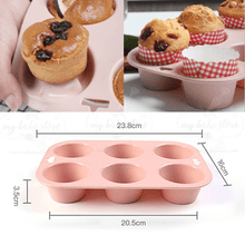 silicone muffin mold 6 cavity