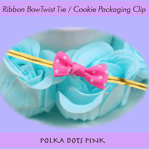 Cookie Packaging Bow tie pink
