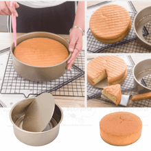 Round Cake Pan with removable base Gold