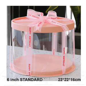 6 inch single height cake box round