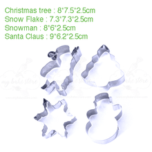 Santa and Snowman cookie cutter measurement