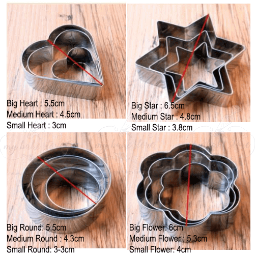 Assorted Shapes Stainless Cookie Cutter Cookie mold Pancake cutter Dou