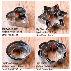 stainless steel cookie cutters size