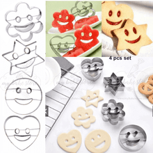 emoji cookie cutters 4pcs set