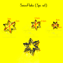 snowflakes christmas cookie cutter 3 pc set