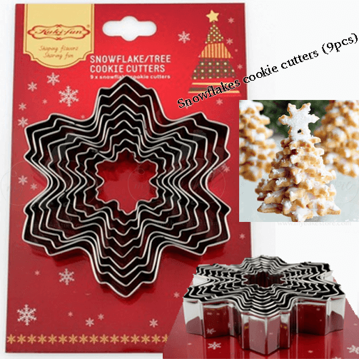 Snowflakes cookie cutter 9 pcs set