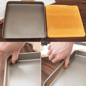 Square swissroll pan is non-stick and durable