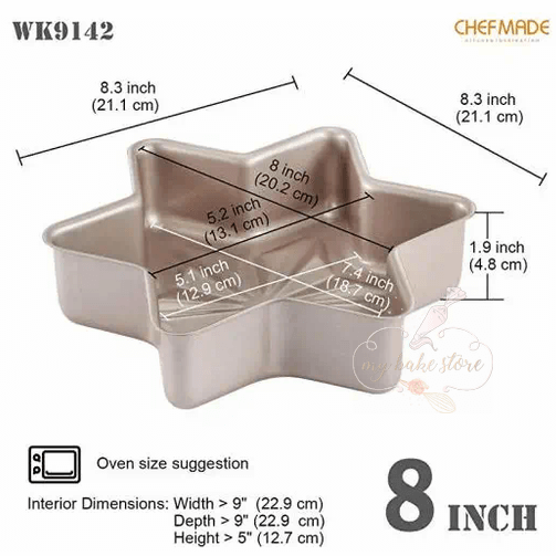 8 Square Cake Pan with Removable Bottom - CHEFMADE official store