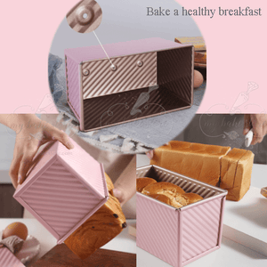 Loaf Tin Bread Tin - Pink with Lid
