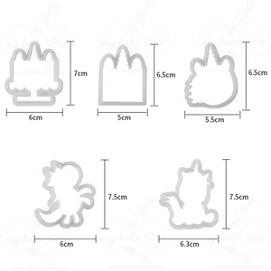 unicorn cookie cutters size